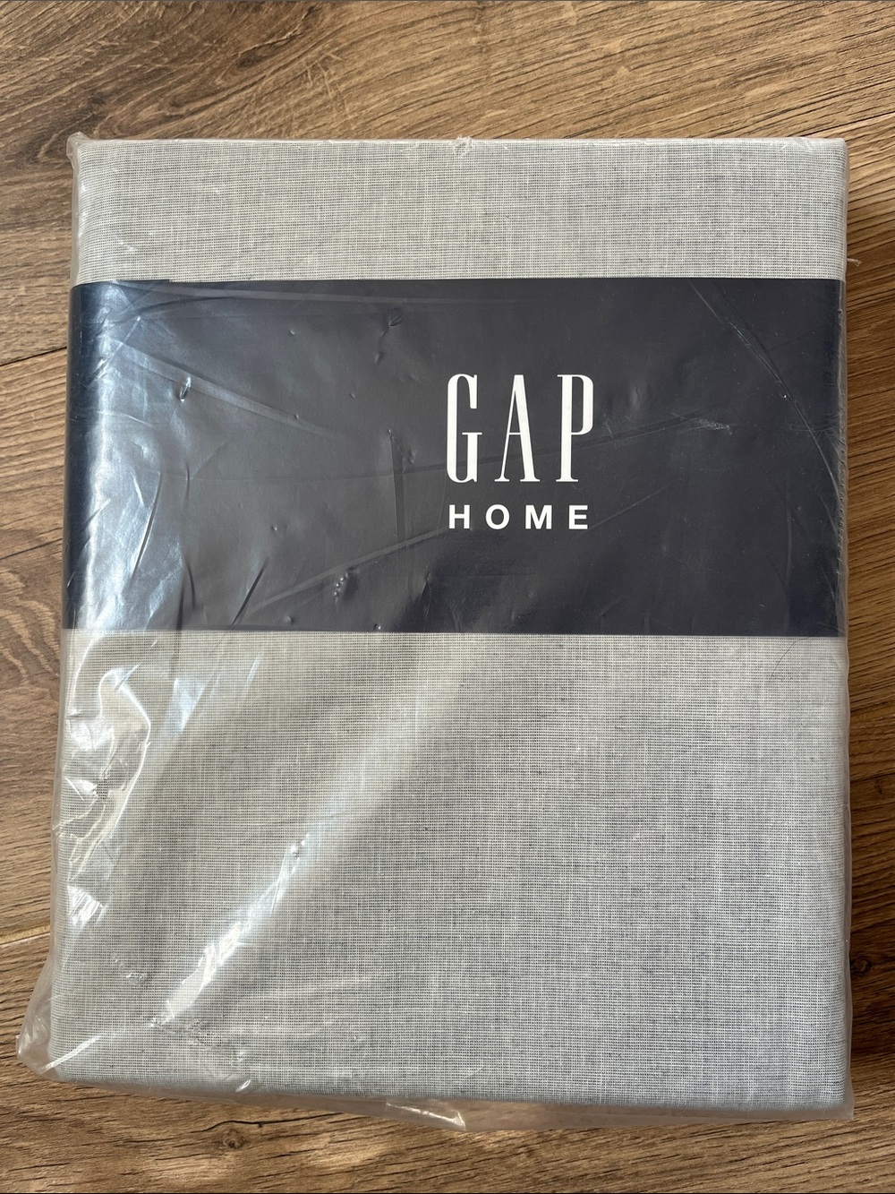 Gap Organic Cotton Window Curtain Pair chambray yarn dyed grey 48 in x 95 in